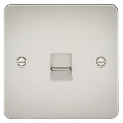 Picture of Flat Plate Telephone Master Socket - Pearl