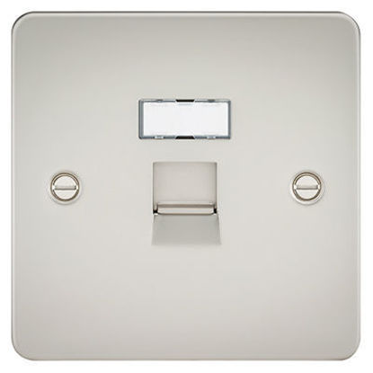Picture of Flat Plate RJ45 Network Outlet - Pearl