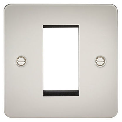 Picture of Flat Plate 1G Modular Faceplate - Pearl