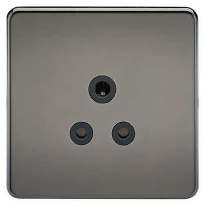 Picture of Screwless 5A Unswitched Socket - Black Nickel with Black Insert