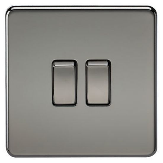 Picture of Screwless 10AX 2G 2-Way Switch - Black Nickel