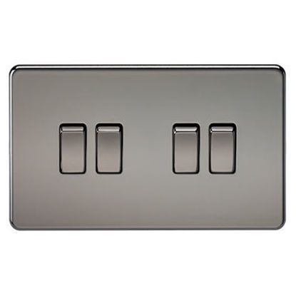 Picture of Screwless 10AX 4G 2-Way Switch - Black Nickel