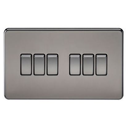 Picture of Screwless 10AX 6G 2-Way Switch - Black Nickel