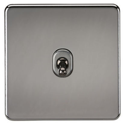Picture of Screwless 10AX 1G 2-Way Toggle Switch - Black Nickel