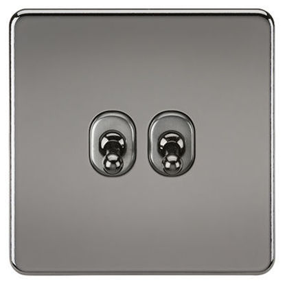Picture of Screwless 10AX 2G 2-Way Toggle Switch - Black Nickel