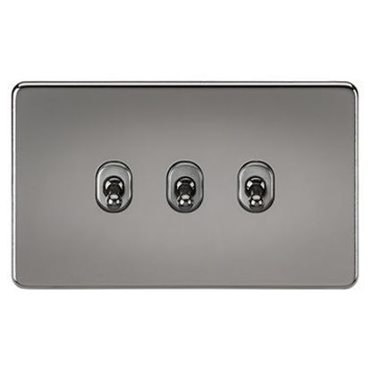 Picture of Screwless 10AX 3G 2-Way Toggle Switch - Black Nickel