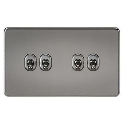 Picture of Screwless 10AX 4G 2-Way Toggle Switch - Black Nickel