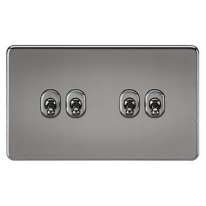 Picture of Screwless 10AX 4G 2-Way Toggle Switch - Black Nickel