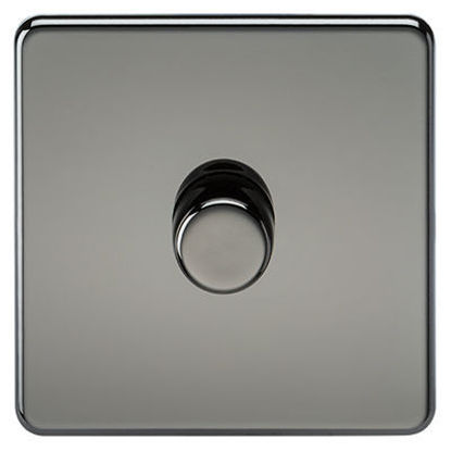 Picture of Screwless 1G 2-Way 10-200W (5-150W LED) Trailing Edge Dimmer - Black Nickel