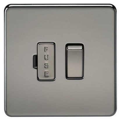 Picture of Screwless 13A Switched Fused Spur Unit - Black Nickel