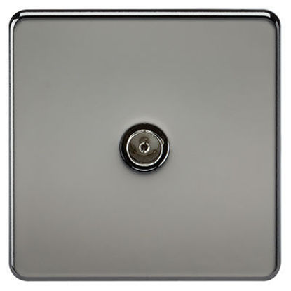 Picture of Screwless 1G TV Outlet (Non-Isolated) - Black Nickel