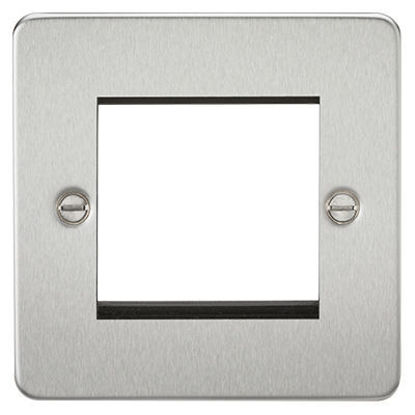 Picture of Flat Plate 2G Modular Faceplate - Brushed Chrome
