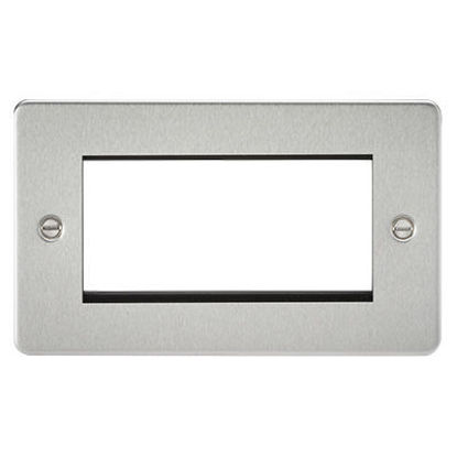 Picture of Flat Plate 4G Modular Faceplate - Brushed Chrome