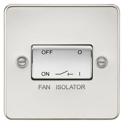 Picture of Flat Plate 10AX 3 Pole Fan Isolator Switch - Polished Chrome