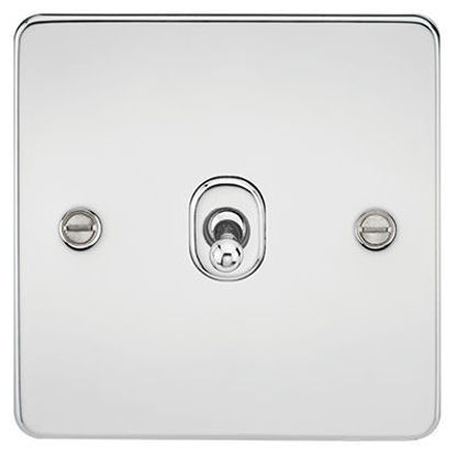 Picture of Flat Plate 10AX 1G 2 Way Toggle Switch - Polished Chrome
