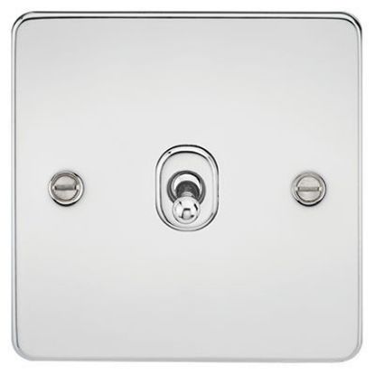 Picture of Flat Plate 10AX 1G 2 Way Toggle Switch - Polished Chrome