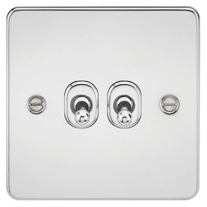 Picture of Flat Plate 10AX 2G 2-Way Toggle Switch - Polished Chrome