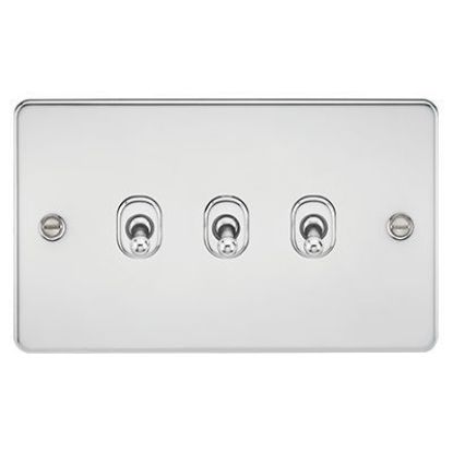 Picture of Flat Plate 10AX 3G 2-Way Toggle Switch - Polished Chrome