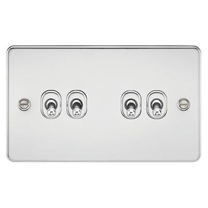 Picture of Flat Plate 10AX 4G 2-Way Toggle Switch - Polished Chrome