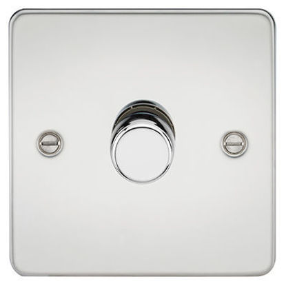 Picture of Flat Plate 1G 2 Way 10-200W (5-150W LED) Trailing Edge Dimmer - Polished Chrome