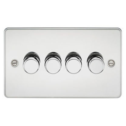 Picture of Flat Plate 4G 2 Way 10-200W (5-150W LED) Trailing Edge Dimmer - Polished Chrome