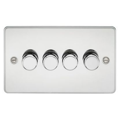 Picture of Flat Plate 4G 2 Way 10-200W (5-150W LED) Trailing Edge Dimmer - Polished Chrome