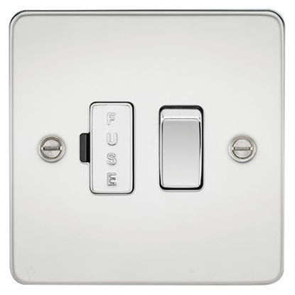 Picture of Flat Plate 13A Switched Fused Spur Unit - Polished Chrome