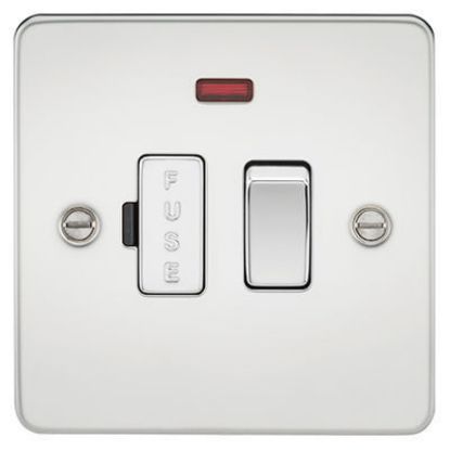 Picture of Flat Plate 13A Switched Fused Spur Unit with Neon - Polished Chrome