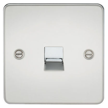 Picture of Flat Plate Telephone Extension Socket - Polished Chrome