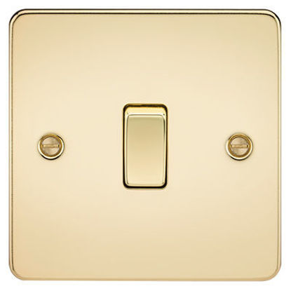 Picture of Flat Plate 20A 1G DP Switch - Polished Brass