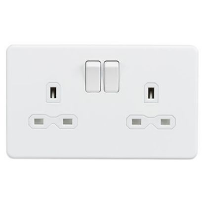 Picture of Screwless 13A 2G DP Switched Socket - Matt white