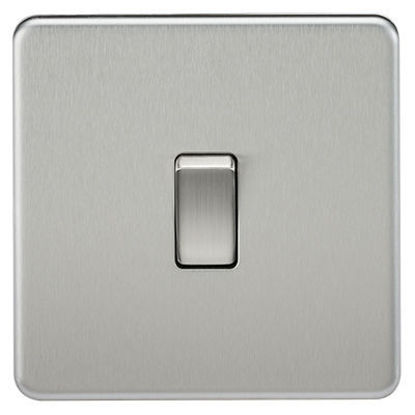 Picture of Screwless 10AX 1G Intermediate Switch - Brushed Chrome