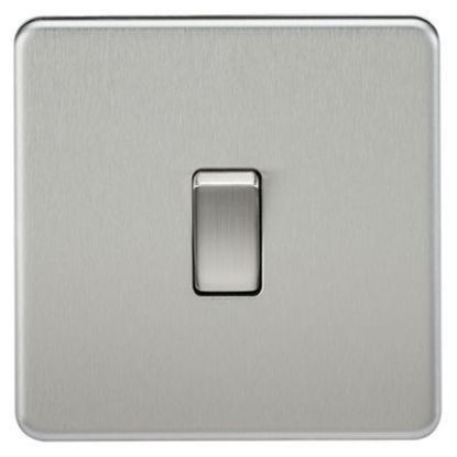 Picture of Screwless 10AX 1G Intermediate Switch - Brushed Chrome