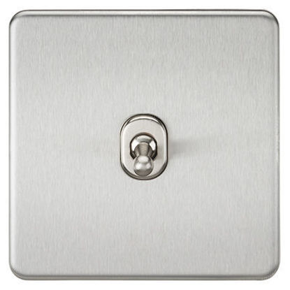 Picture of Screwless 10AX 1G 2-Way Toggle Switch - Brushed Chrome