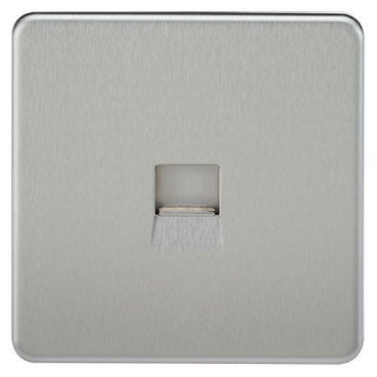 Picture of Screwless Telephone Extension Socket - Brushed Chrome