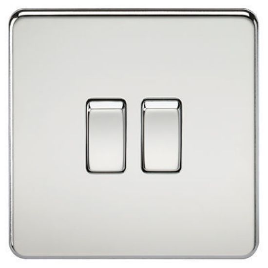 Picture of Screwless 10AX 2G 2-Way Switch - Polished Chrome