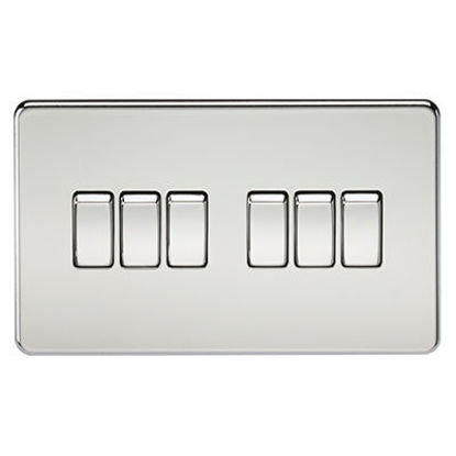 Picture of Screwless 10AX 6G 2-Way Switch - Polished Chrome