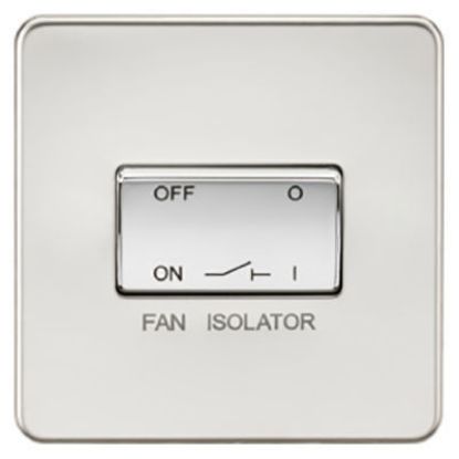 Picture of Screwless 10AX 3 Pole Fan Isolator Switch - Polished Chrome