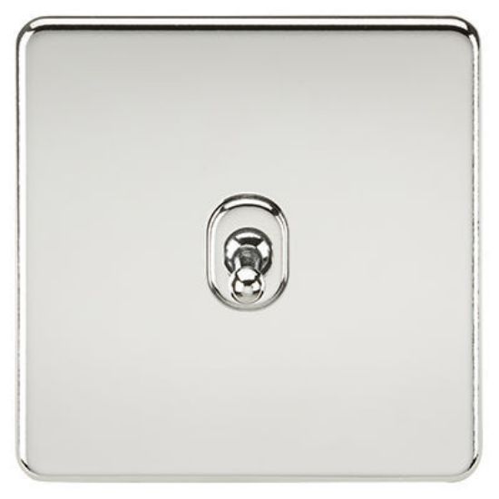 Picture of Screwless 10AX 1G 2-Way Toggle Switch - Polished Chrome