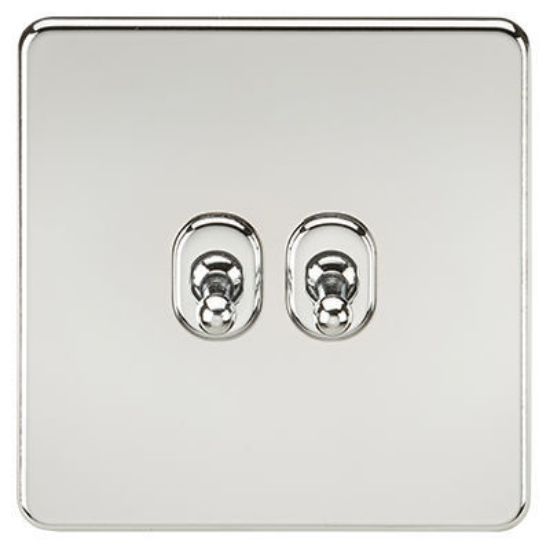 Picture of Screwless 10AX 2G 2-Way Toggle Switch - Polished Chrome