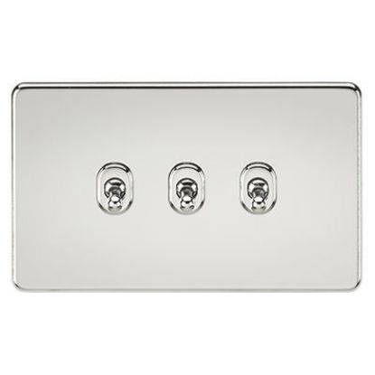 Picture of Screwless 10AX 3G 2-Way Toggle Switch - Polished Chrome