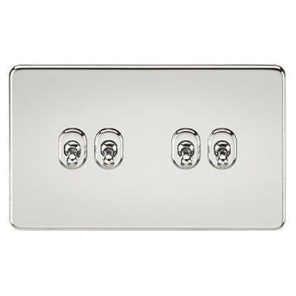 Picture of Screwless 10AX 4G 2-Way Toggle Switch - Polished Chrome