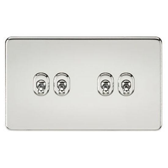 Picture of Screwless 10AX 4G 2-Way Toggle Switch - Polished Chrome