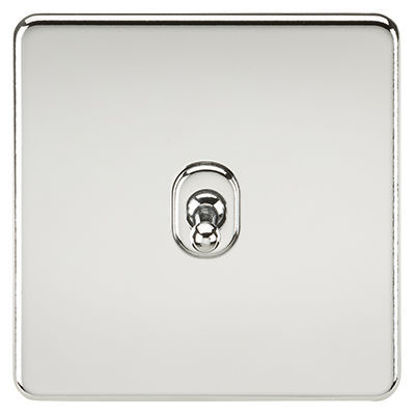 Picture of Screwless 10AX 1G Intermediate Toggle Switch - Polished Chrome
