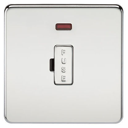 Picture of Screwless 13A Fused Spur Unit with Neon - Polished Chrome