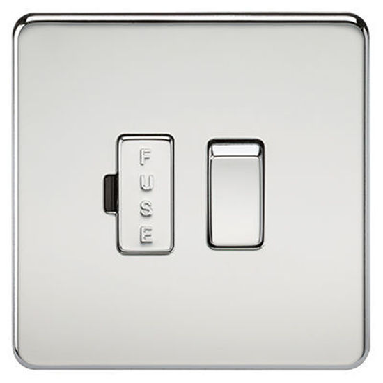 Picture of Screwless 13A Switched Fused Spur Unit - Polished Chrome