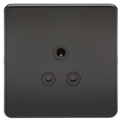 Picture of Screwless 5A Unswitched Socket - Matt Black with Black Insert