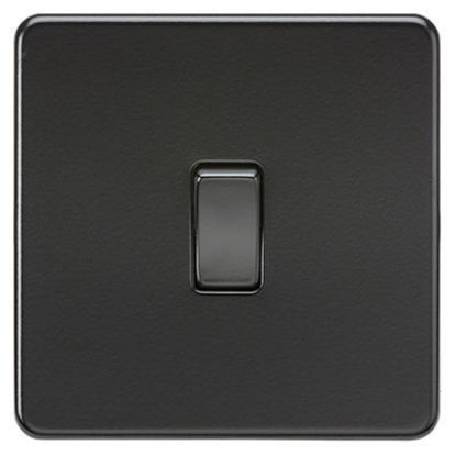 Picture of Screwless 10AX Intermediate Switch - Matt Black