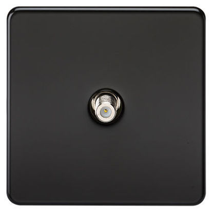 Picture of Screwless 1G SAT TV Outlet (Non-Isolated) - Matt Black