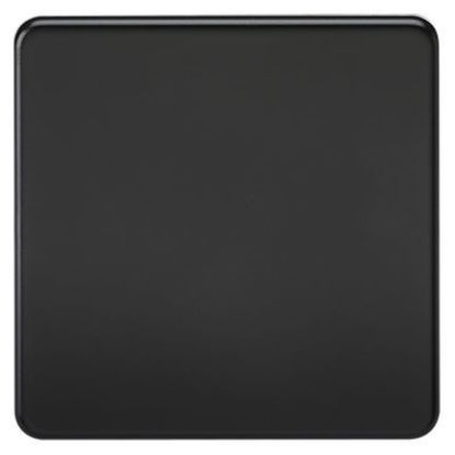 Picture of Screwless 1G Blanking Plate - Matt Black